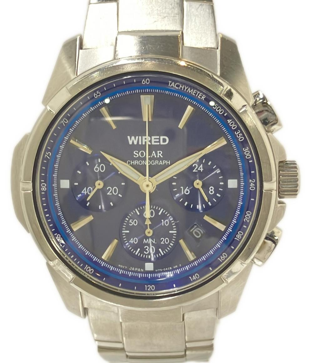 WIRED 腕時計 ソーラー ネイビー V175-0AB0 メンズ ワイアード