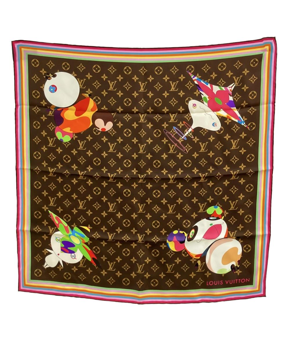 ルイヴィトン　LOUIS VUITTON　モノグラムスカーフ　ショール　オレンジ ルイヴィトン LOUIS VUITTON モノグラムスカーフ ショール オレンジ