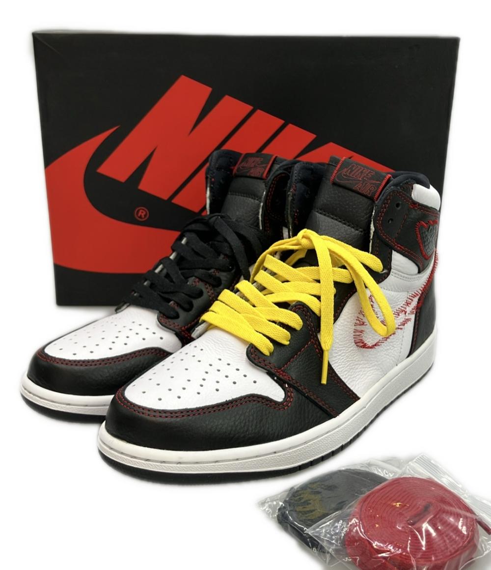 美品 Air Jordan NIKE ハイカットスニーカー ブラック/イエロー