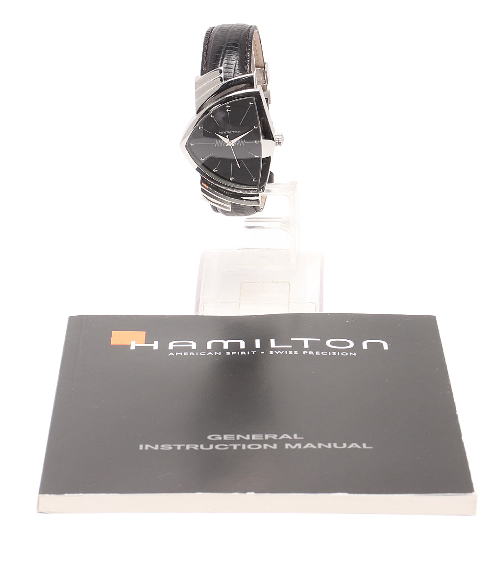 HAMILTON 腕時計 ベンチュラ クオーツ ブラック H244112 メンズ ハミルトン