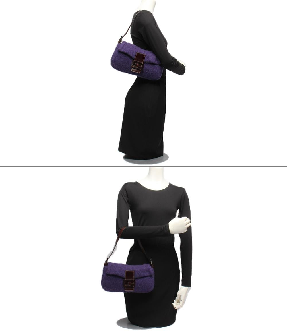 FENDI ショルダーバッグ ハンドバッグ 肩掛け ウールニット マンマバケット レディース フェンディ