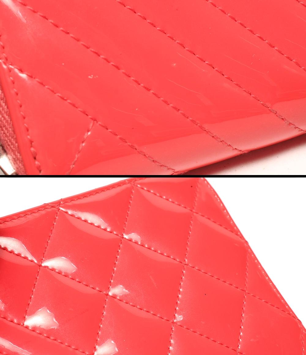 シャネル ラウンドファスナー長財布 シルバー金具 ココボーイ レディース CHANEL