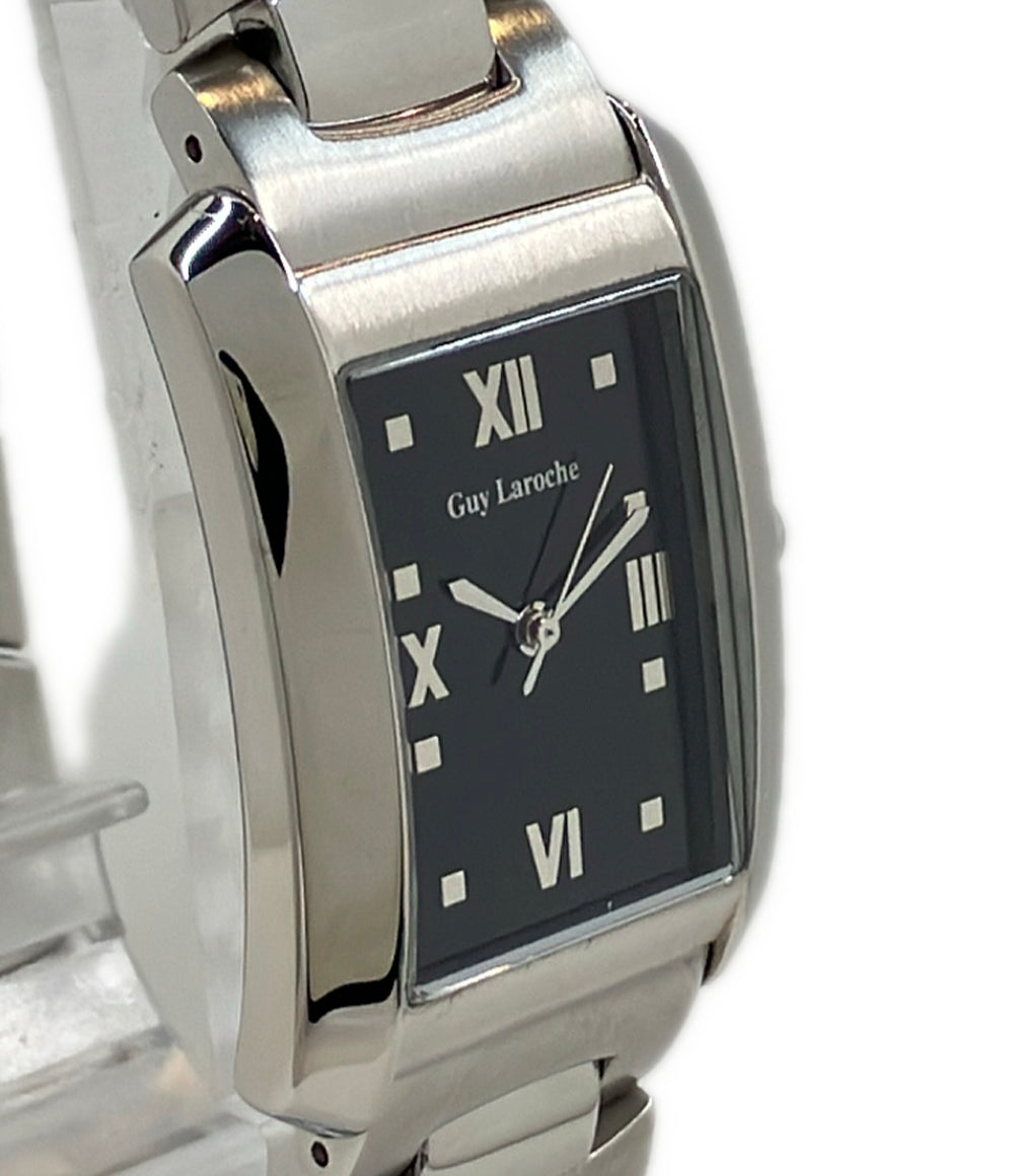 美品 Guy Laroche 腕時計 クオーツ ブラック AVGI-1 メンズ ギ・ラロッシュ