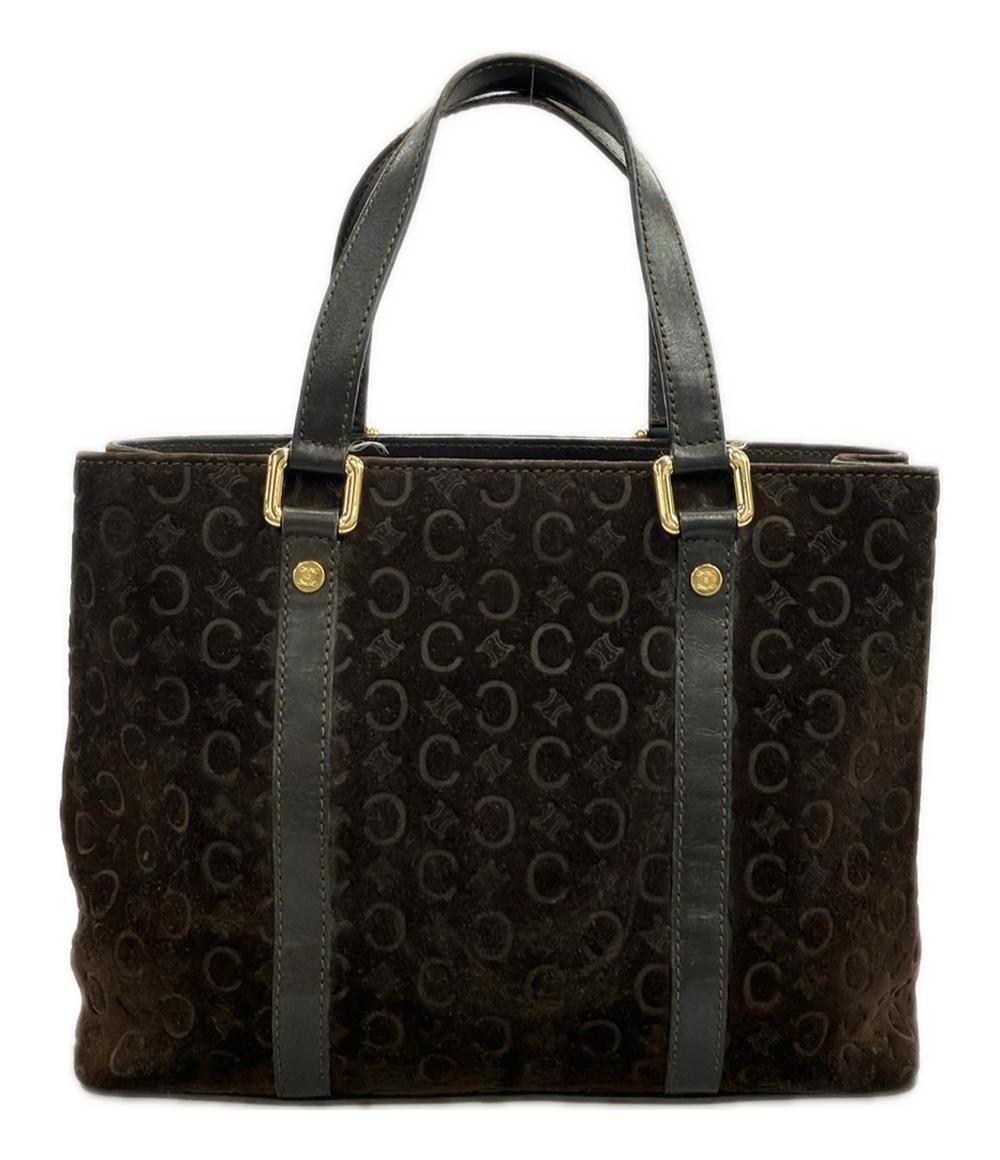 CELINE セリーヌ マカダム スエード ハンドバッグ CELINE ハンドバッグ スエード レザー Cマカダム レディース セリーヌ