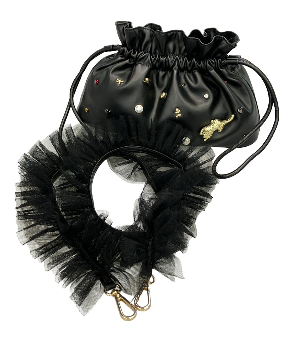 美品 casselini 2way ハンドバッグ ショルダーバッグ 斜め掛け 巾着 レディース キャセリーニ