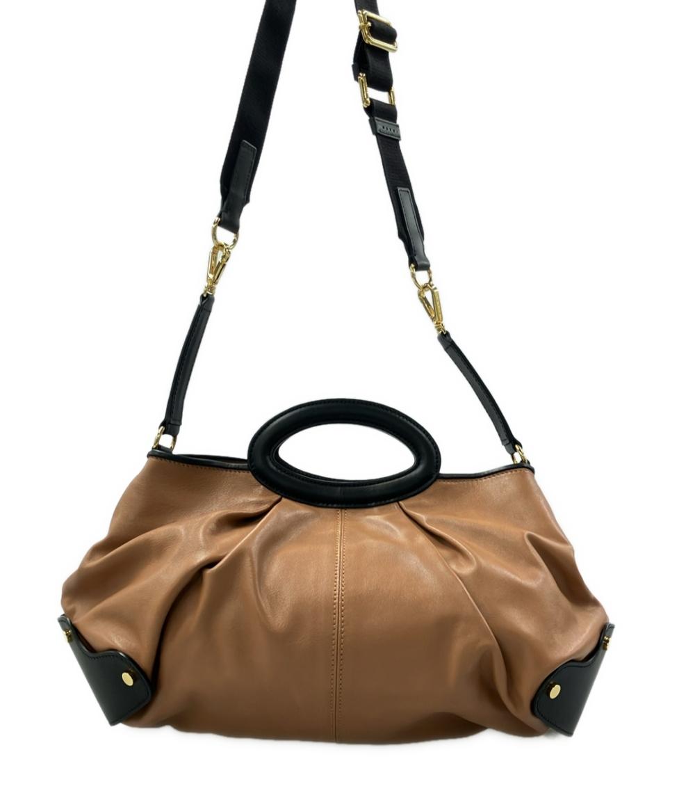 美品 マルニ 2WAY ハンドバッグ ショルダーバッグ 斜め掛け レディース  