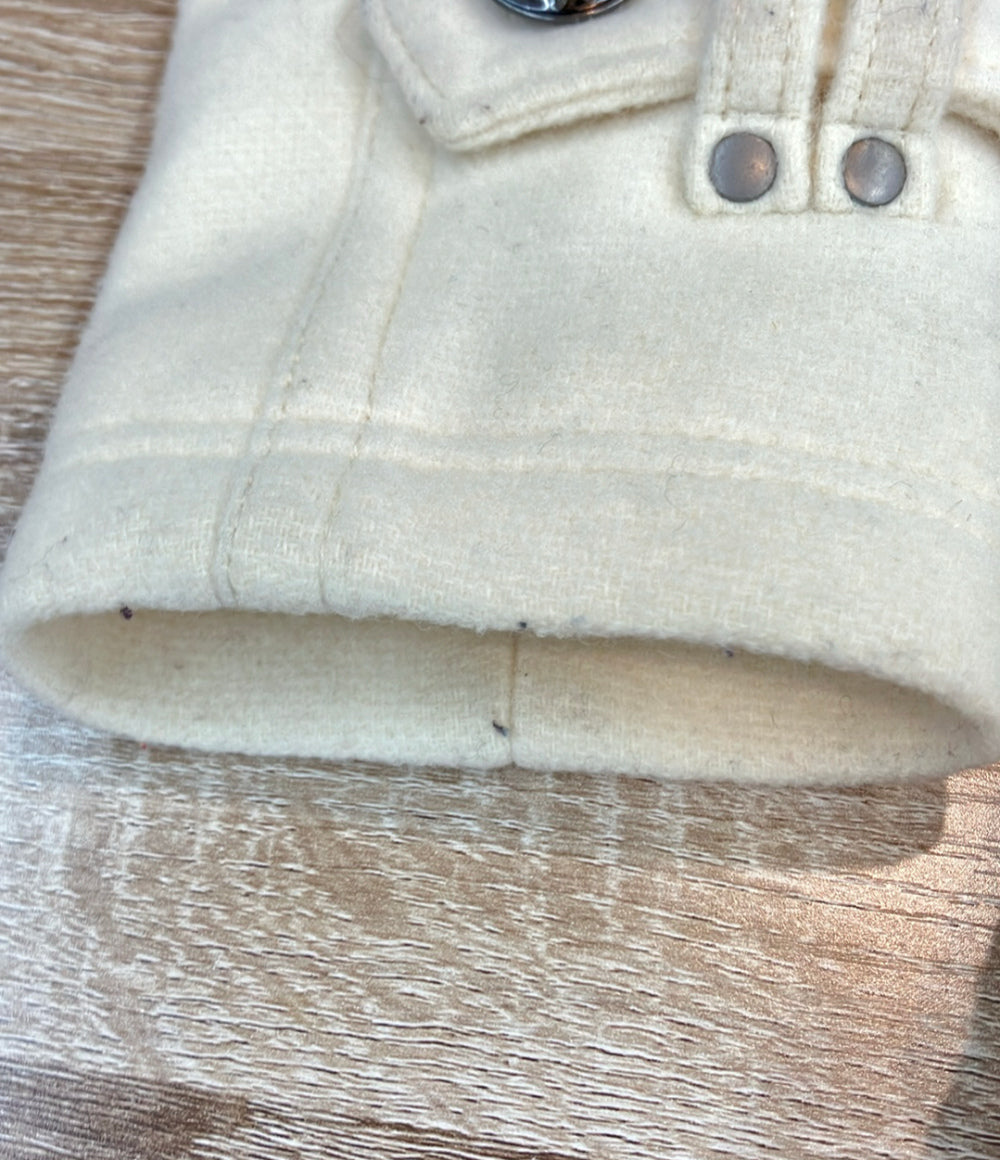 BURBERRY BLUE LABEL ピーコート ナポレオン ショート丈 ホワイト インポート E1F34-254-02 レディース SIZE 38 (M) バーバリーブルーレーベル