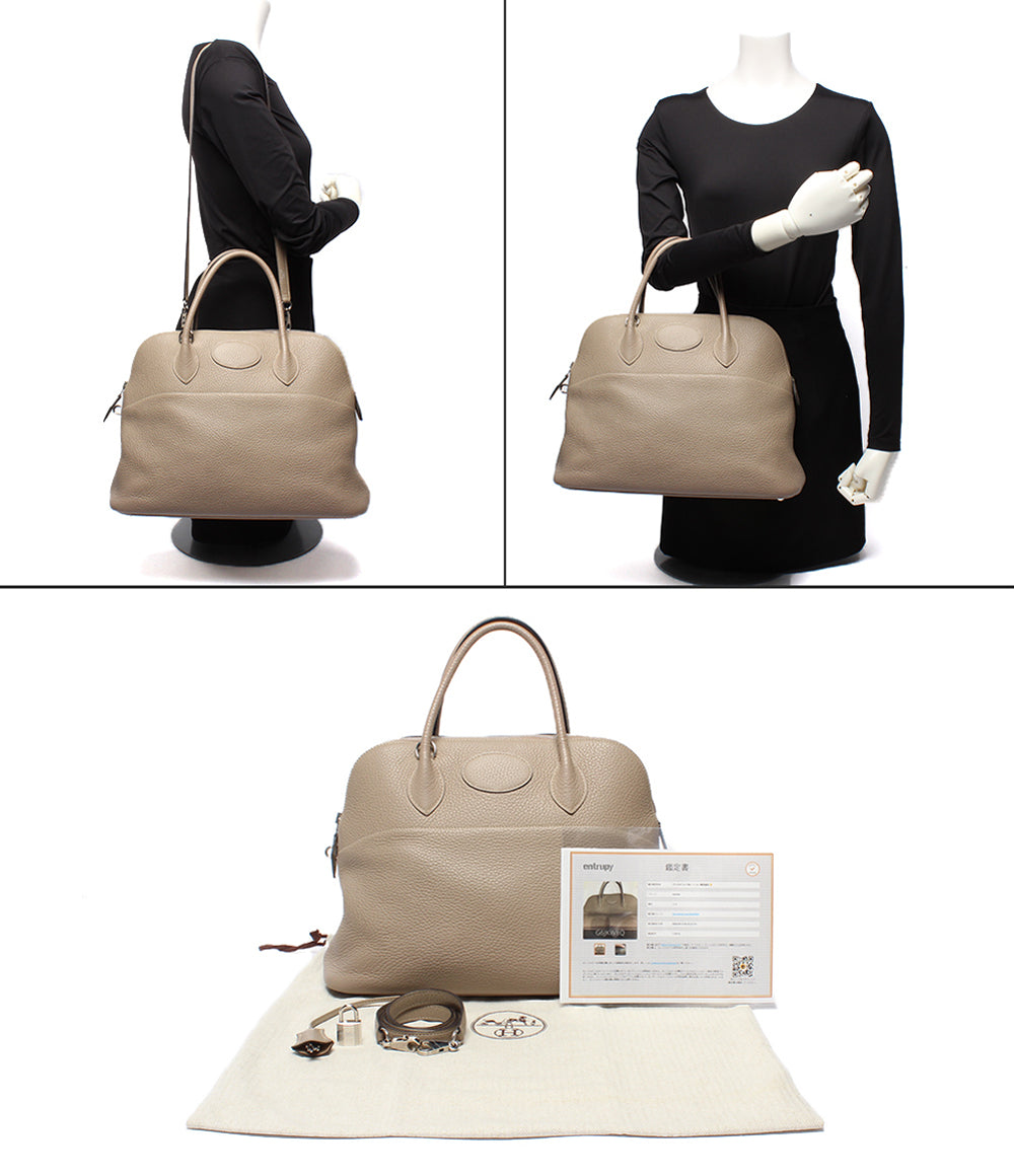 HERMES 2way ハンドバッグショルダーバッグ 肩掛け T刻印 シルバー金具 トリヨンクレマンス ボリード35 レディース エルメス