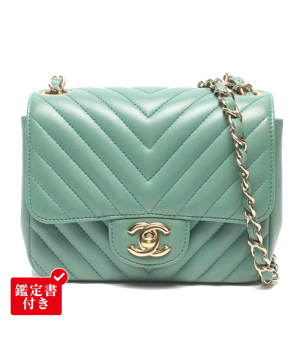 CHANEL チェーンショルダーバッグ 肩掛け 斜め掛け ゴールド金具 V