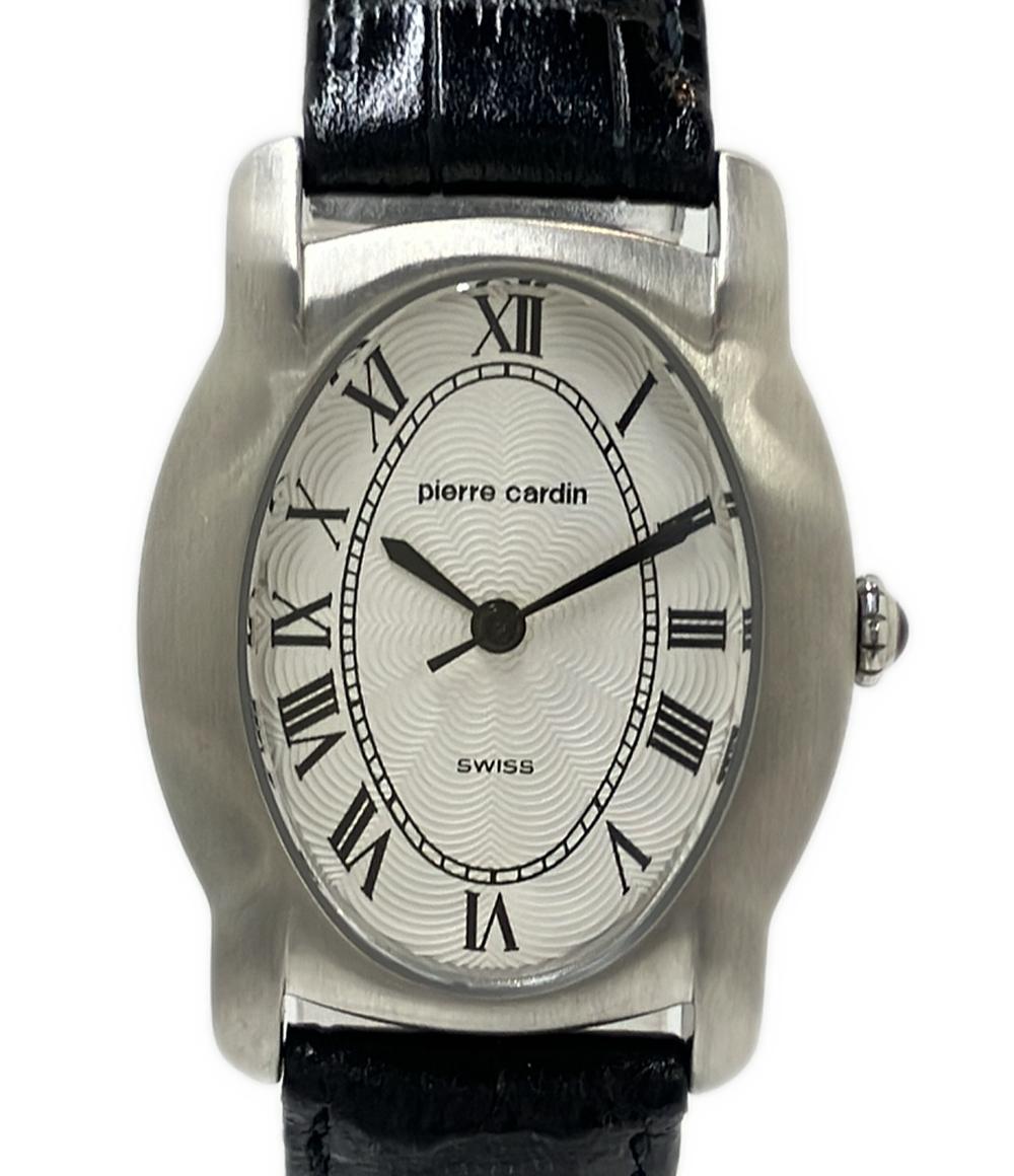 美品 Pierre Cardin 腕時計 クオーツ ホワイト レディース ピエール