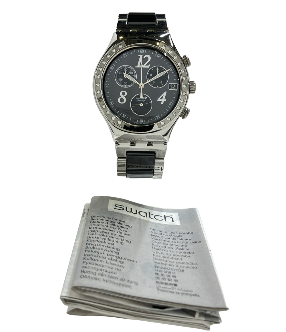 Swatch 腕時計 IRONY アイロニー クオーツ ブラック メンズ スウォッチ