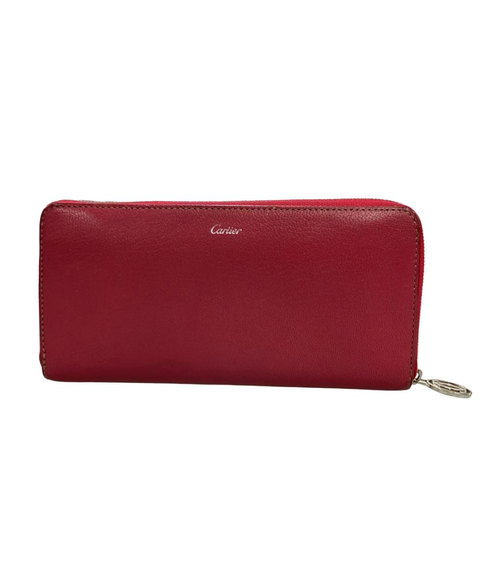 Cartier ラウンドファスナー長財布 レザー レディース カルティエ