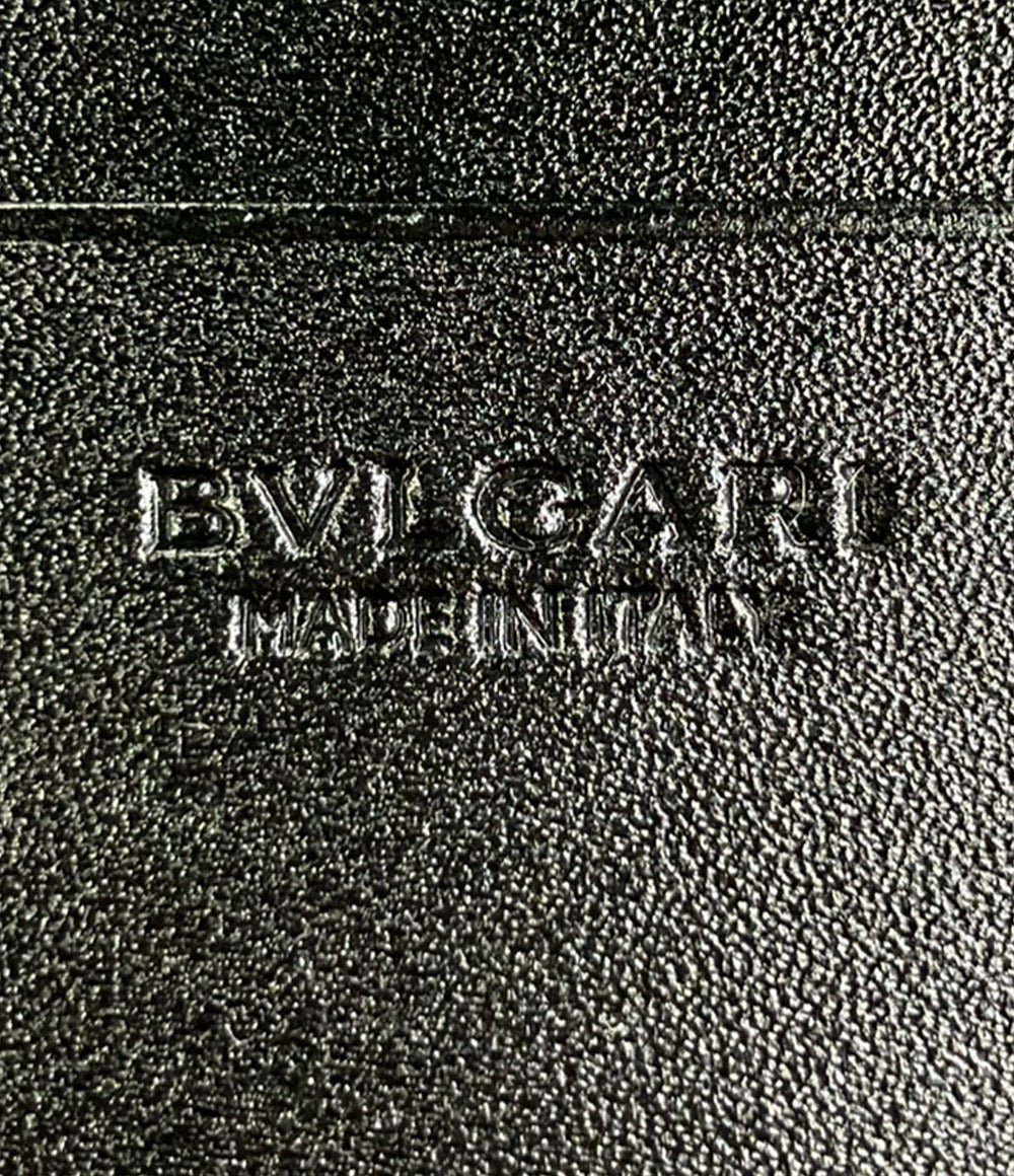 美品 BVLGARI 二つ折り長財布 レザー メンズ ブルガリ