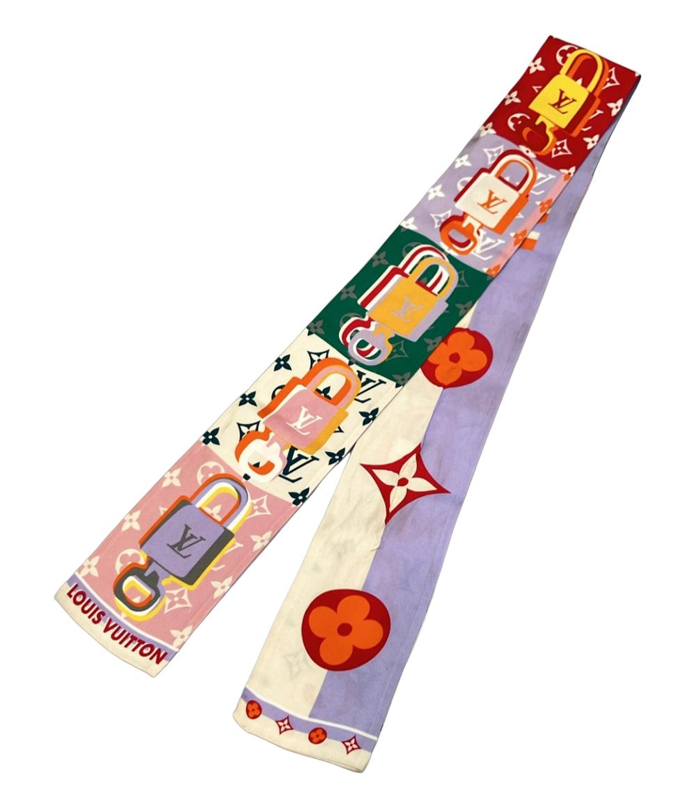 訳あり LOUIS VUITTON スカーフ シルク100% バンドー LV アンロックト