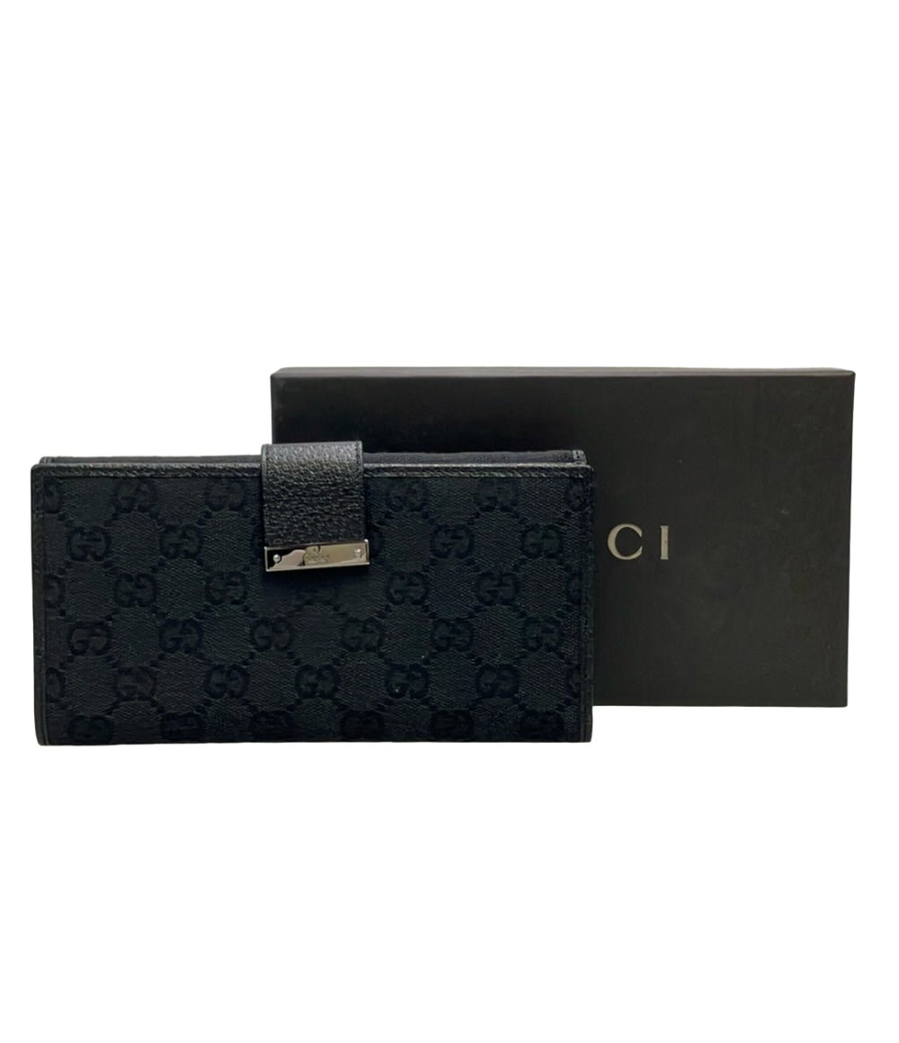 美品 GUCCI 二つ折り長財布 GGキャンバス 115092 2184 メンズ グッチ