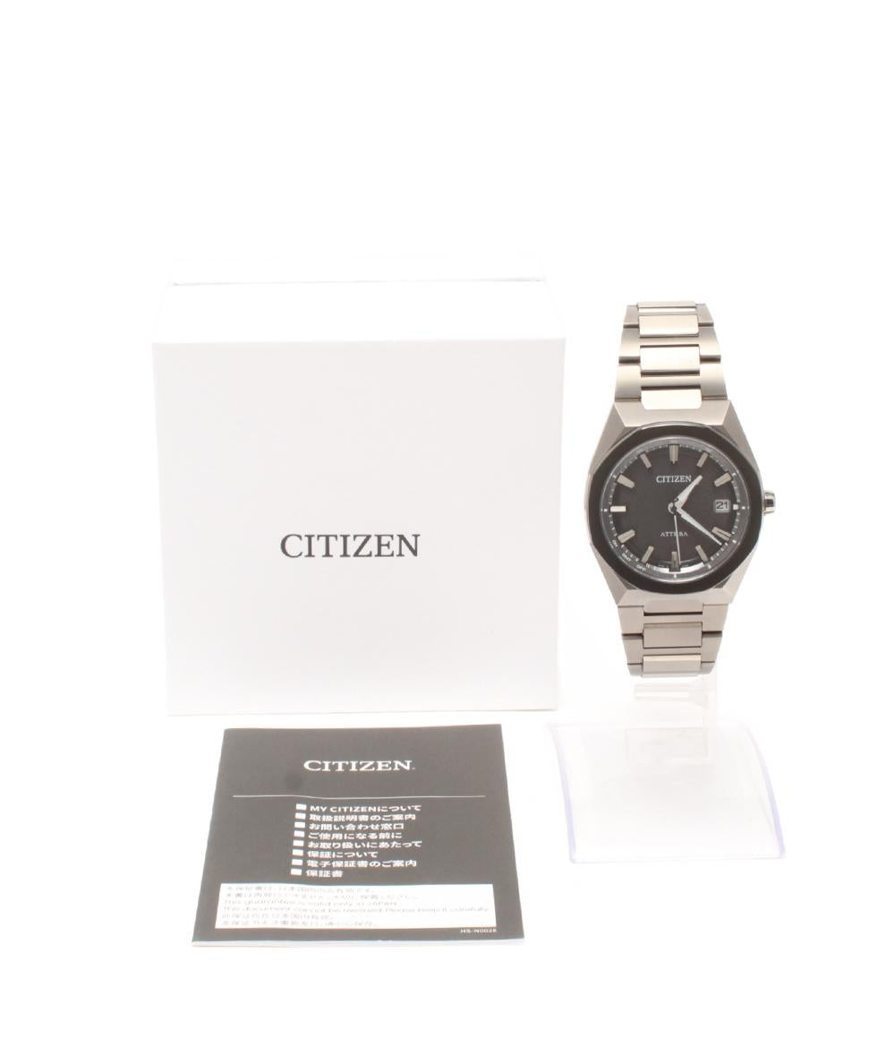 美品 CITIZEN 腕時計 アテッサ ATTESA ソーラー ブラック H128-00CWT01 メンズ シチズン