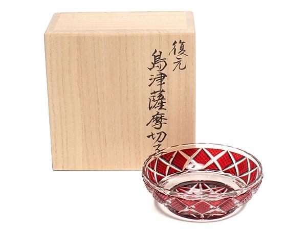 美品 島津薩摩切子 小皿 紅 復元 8cm – Rehello by BOOKOFF