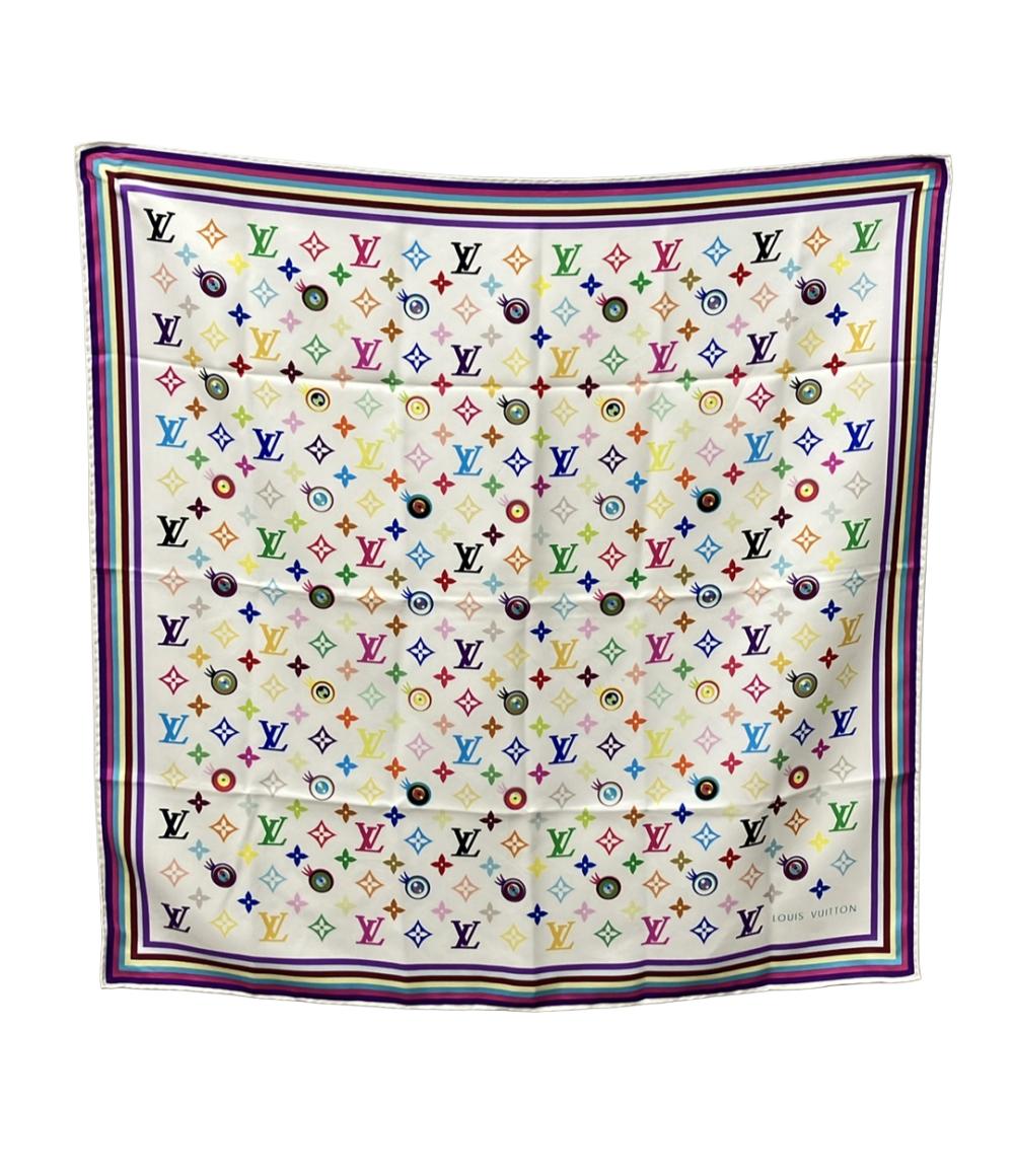 LOUIS VUITTON MURAKAMI TAKASHI スカーフ シルク 100% モノグラム