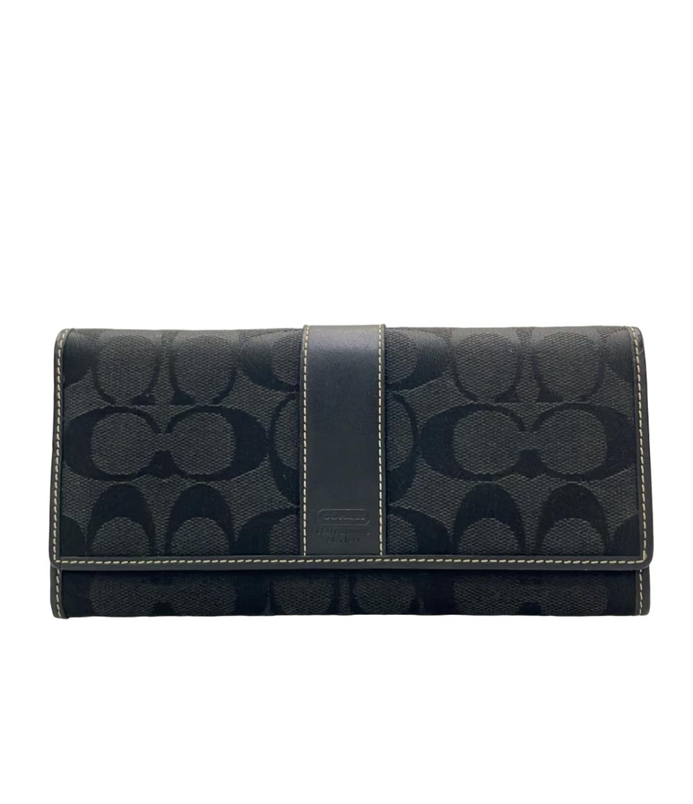 新品　COACH 長財布　　レディース メンズ ブラック シグネチャー シルバー COACH（コーチ） 【並行輸入品】コーチ 財布 レディース 長財布
