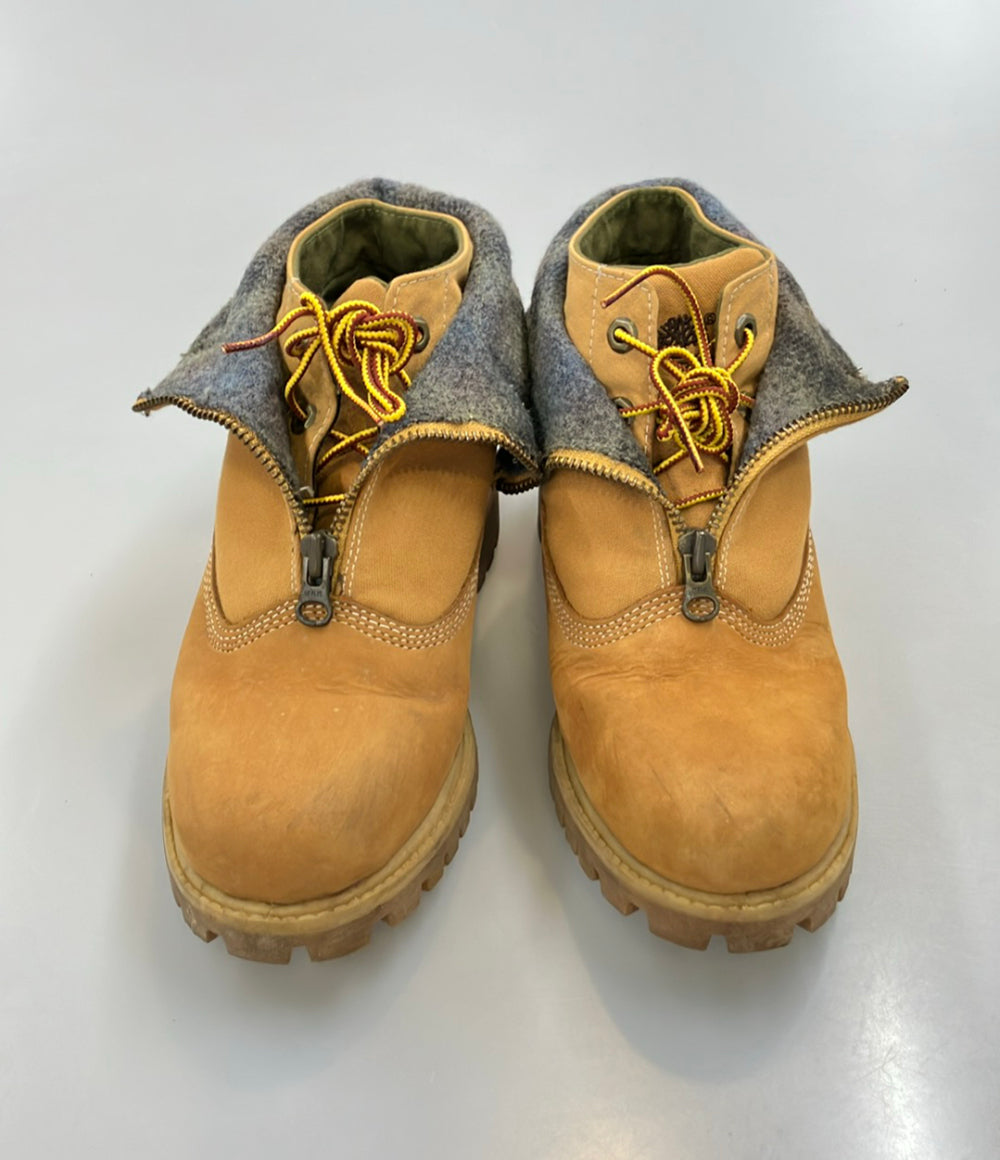 Timberland ヌバックワークブーツ フロントジップ × WOOLRICH メンズ SIZE 26.0 ティンバーランド