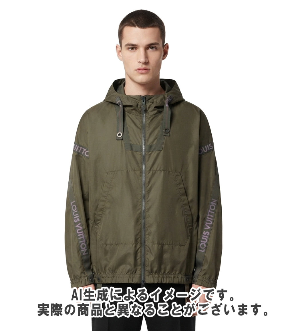 訳あり LOUIS VUITTON テープロゴリフレクター ブルゾン RM181 FHM HEB98W メンズ SIZE 52 (XL) ルイ・ヴィトン