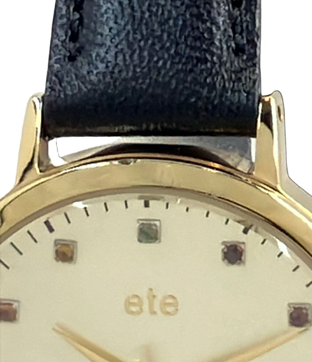 ete 腕時計 クオーツ ゴールド レディース メンズ エテ