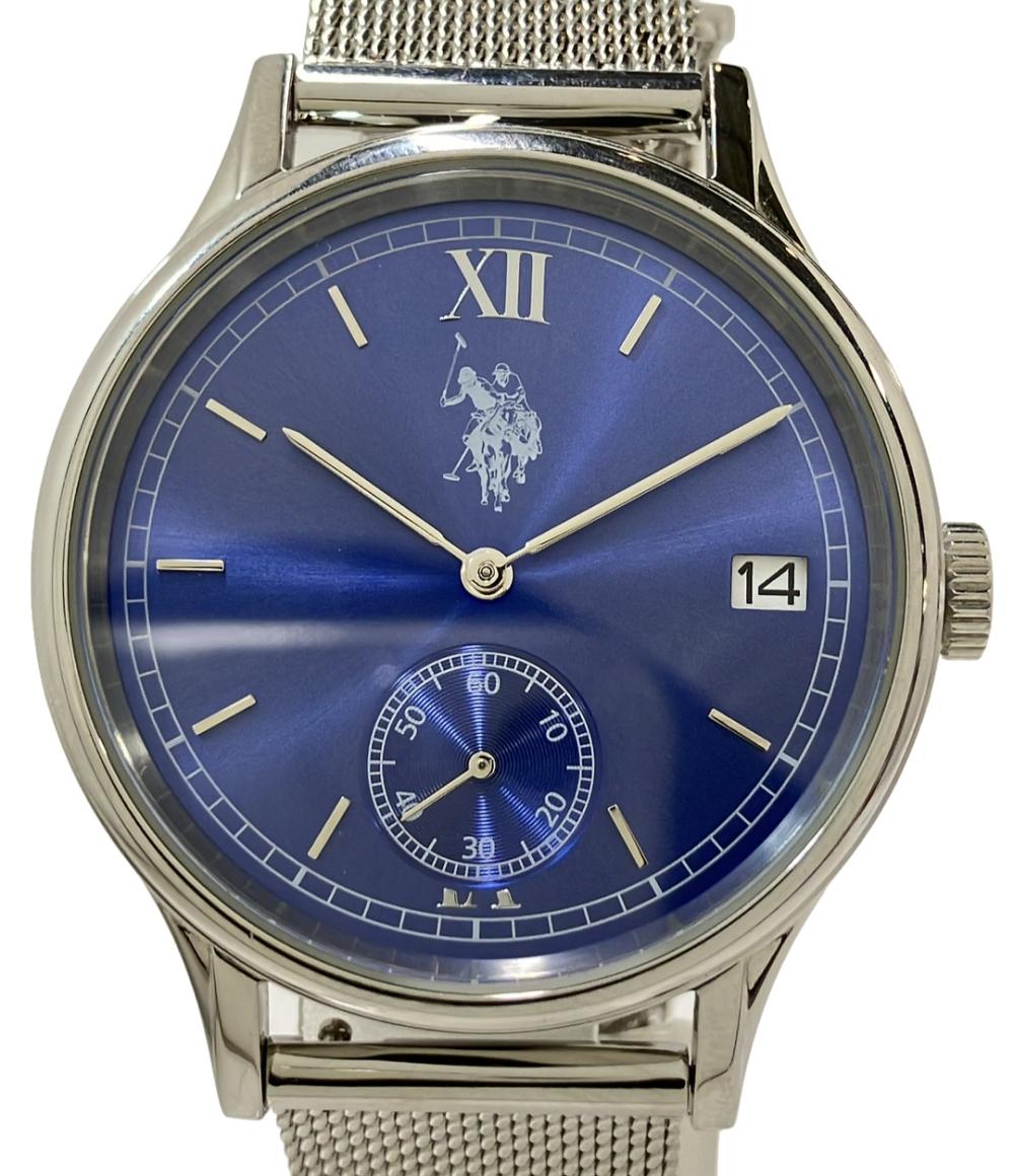 ユーエスポロアッスン 腕時計 クオーツ ブルー US-13 メンズ U.S. POLO