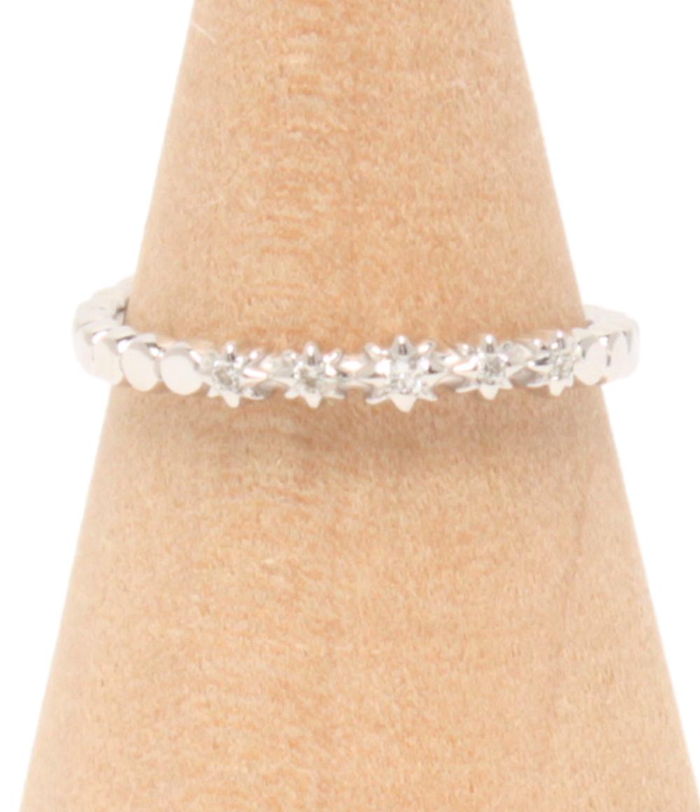 美品 STAR JEWELRY リング 指輪 K10 ダイヤ 0.03ct レディース SIZE 7