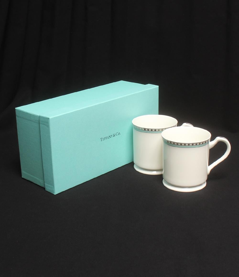 Tiffany＆co 紙コップ型マグカップ2個セットボーンチャイナペーパー 