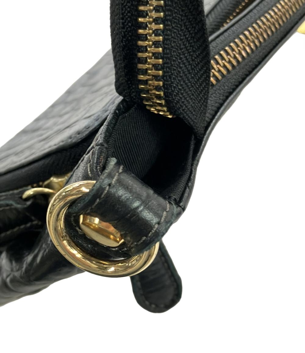 BARDOT ROSE ショルダーバッグ ウォレットポシェット 2WAY 斜め掛け 本革 牛革 レザー クロコ型押し レディース バルドロゼ