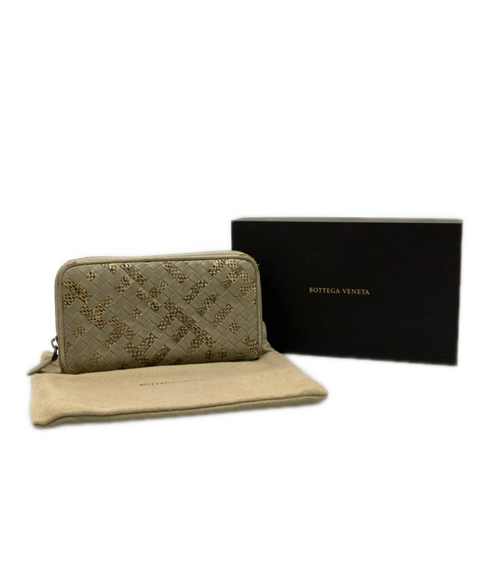 BOTTEGA VENETA ラウンドファスナー長財布 イントレチャート レディース ボッテガ・ヴェネタ