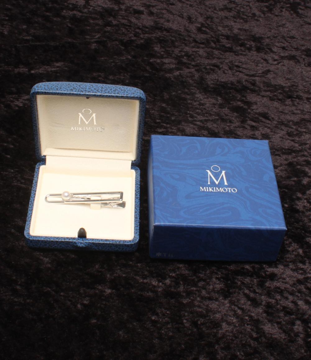 美品 MIKIMOTO タイピン タイバー SV パール 6mm メンズ ミキモト