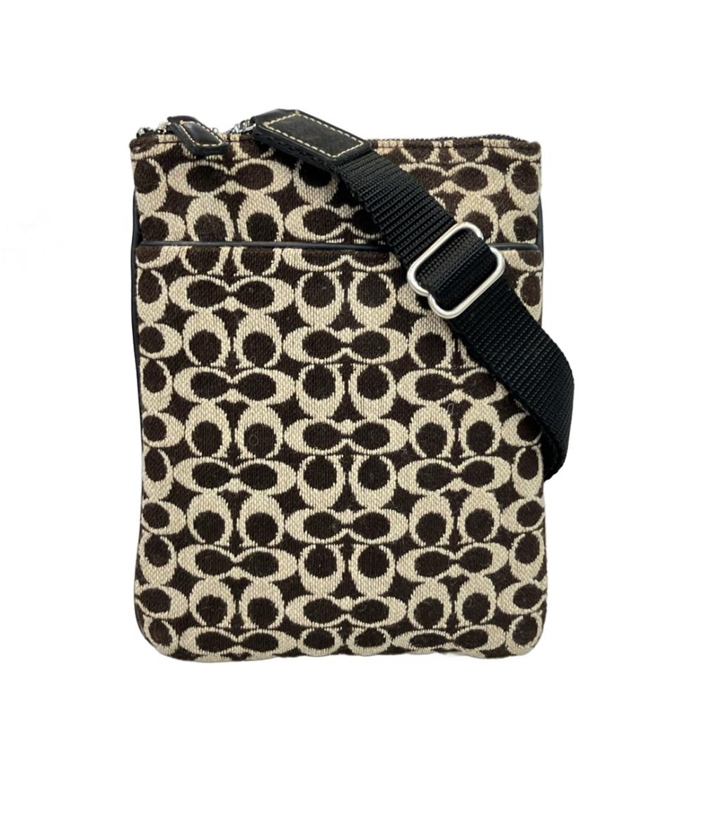 COACH ショルダーバッグ 斜め掛け ミニシグネチャー ウール レディース