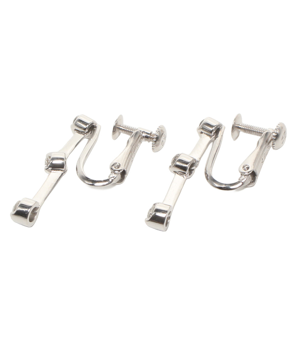 美品 イヤリング K18WG ダイヤ0.30ct レディース