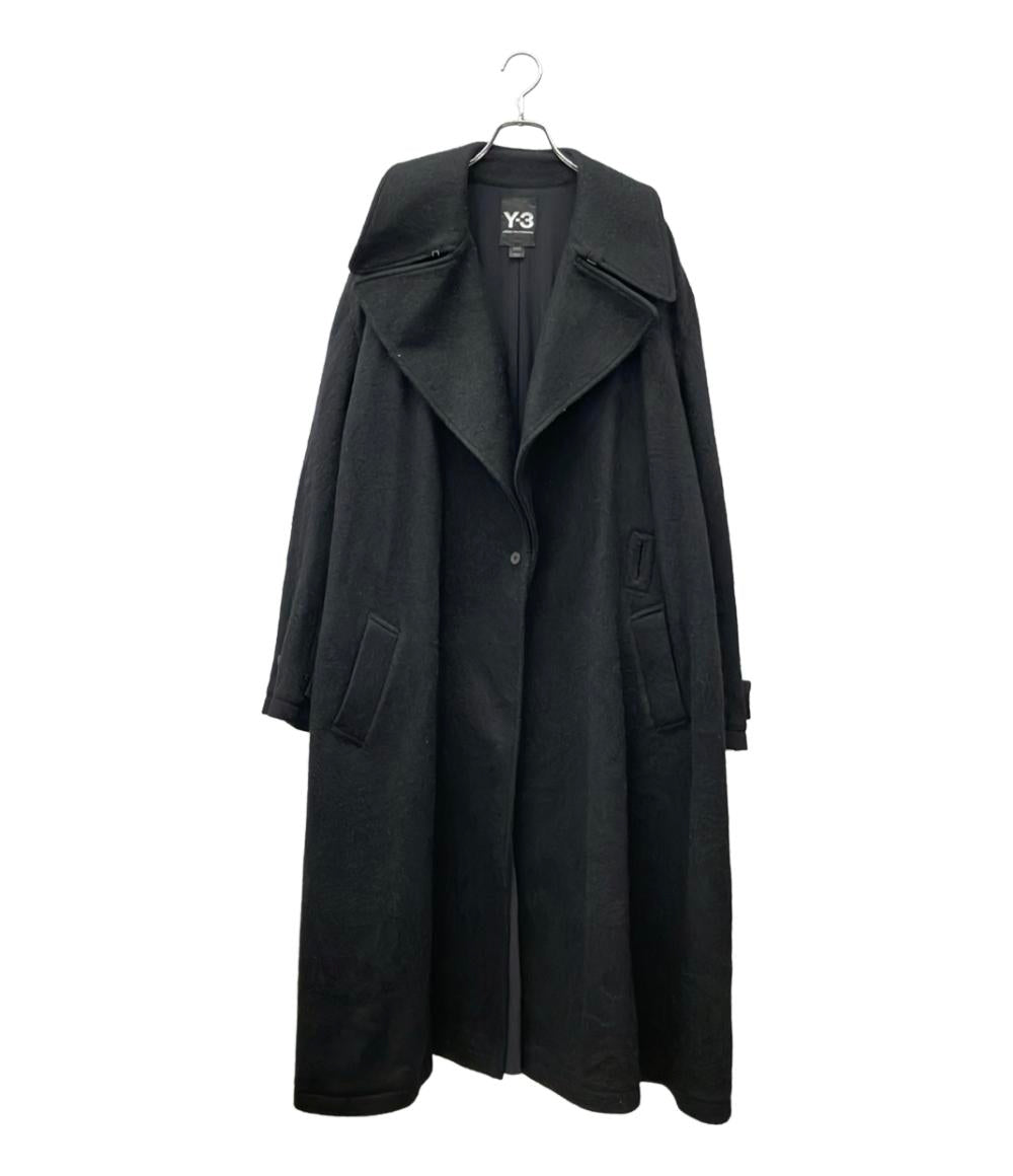 Y-3 ブラック ロングコート Y-3 adidas ロングコート オーバーサイズコート M HBONE WO COAT
