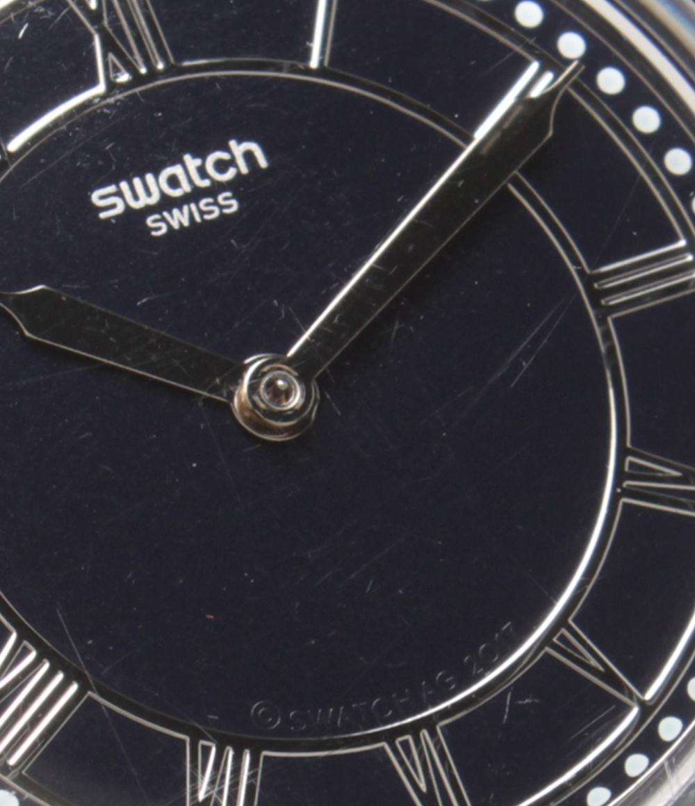 Swatch 腕時計 クオーツ ネイビー系 レディース メンズ スウォッチ