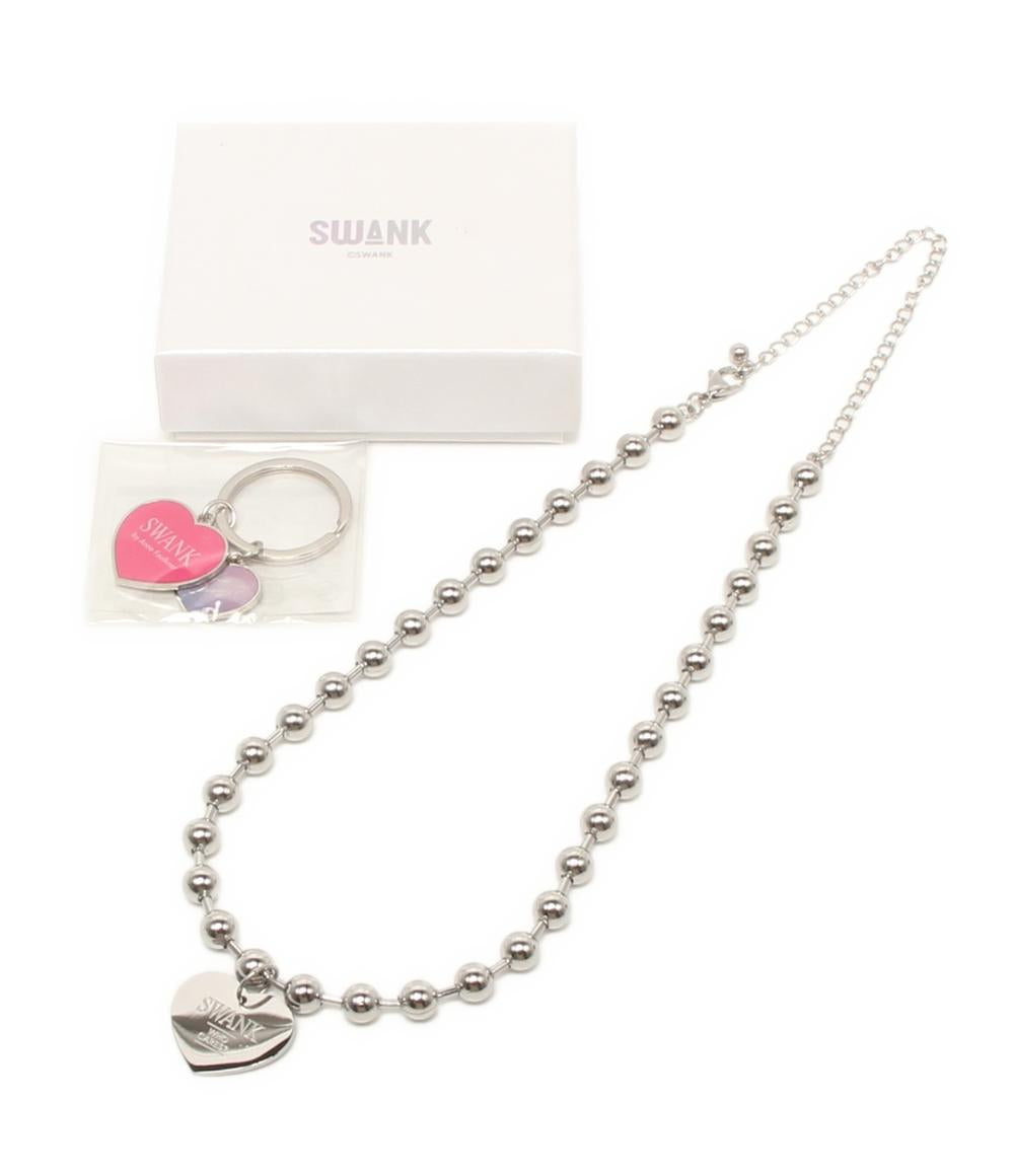 美品 スワンク ネックレス ハートタグ アン フォークナー パラライ レディース SWANK
