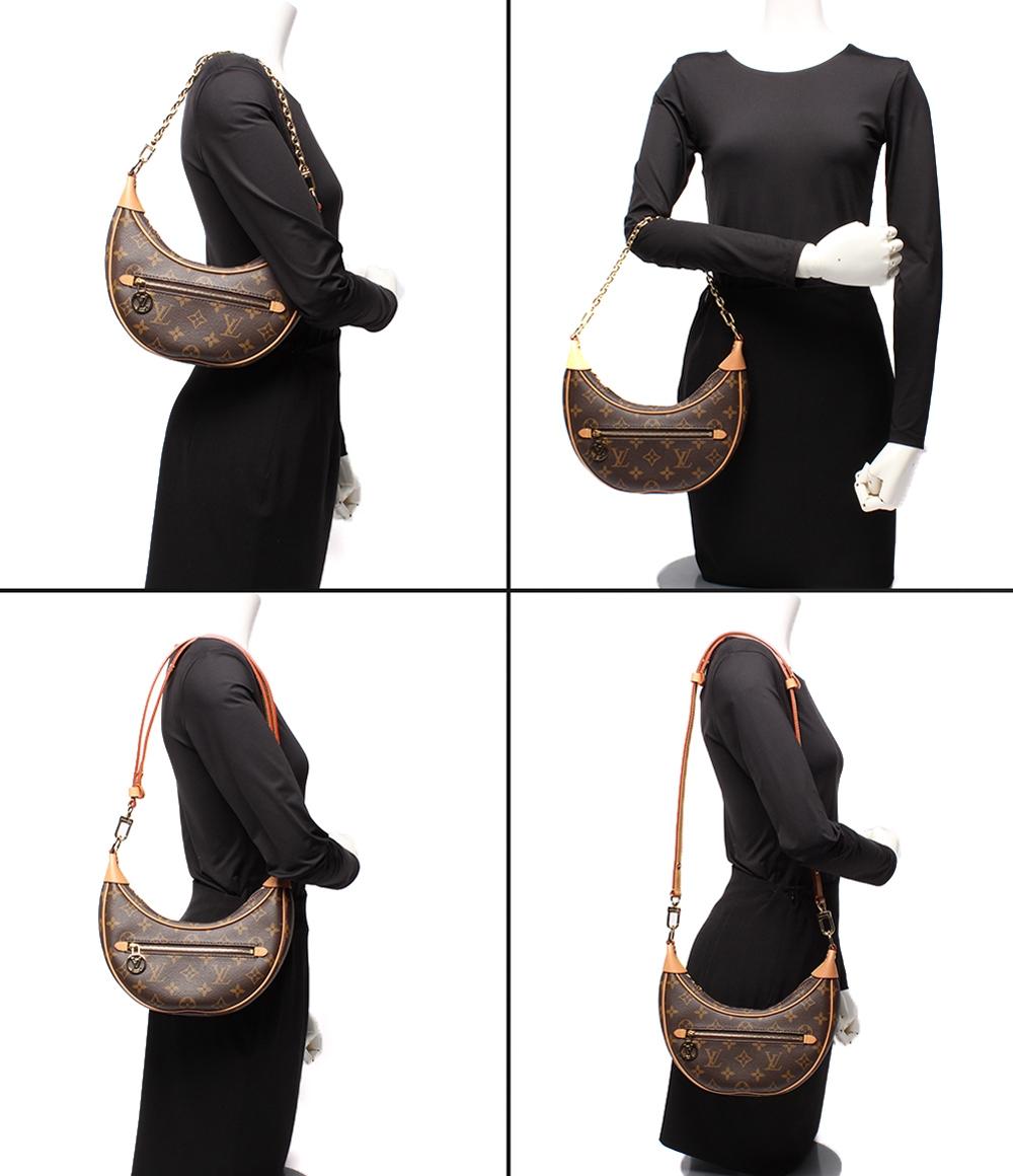 美品 LOUIS VUITTON ハンドバッグ ショルダーバッグ 半月型 ループ モノグラム M81098 レディース ルイ・ヴィトン