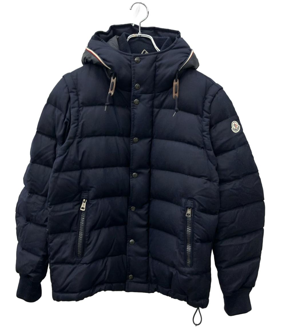 MONCLER ダウンジャケット 2WAY仕様 スナップボタン ダブルジップ 袖 MONCLER ダウンジャケット 2WAY仕様 スナップボタン ダブルジップ 袖