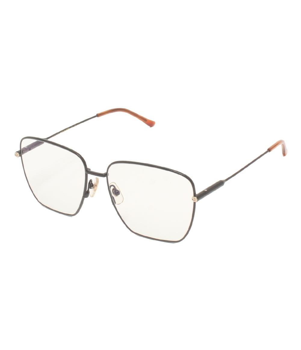 美品 GUCCI 伊達メガネ アイウェア 58□16 スクエアフレーム Asian Fit 