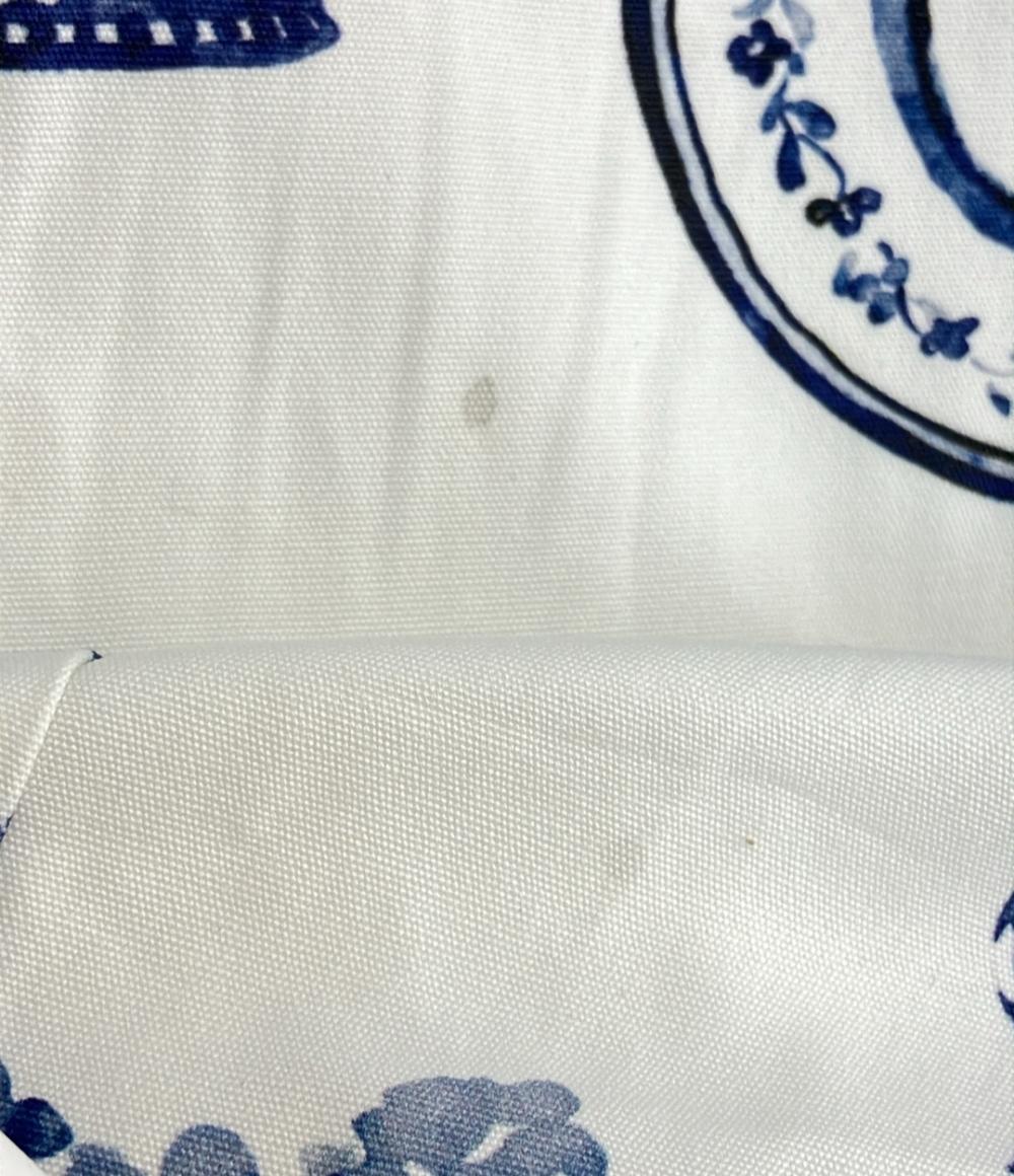 SEVEN TEN by MIHO KAWAHITO 半袖ワンピース ブルーアンドホワイトプリントドレス レディース SIZE M セブン テン バイ ミホカワヒト