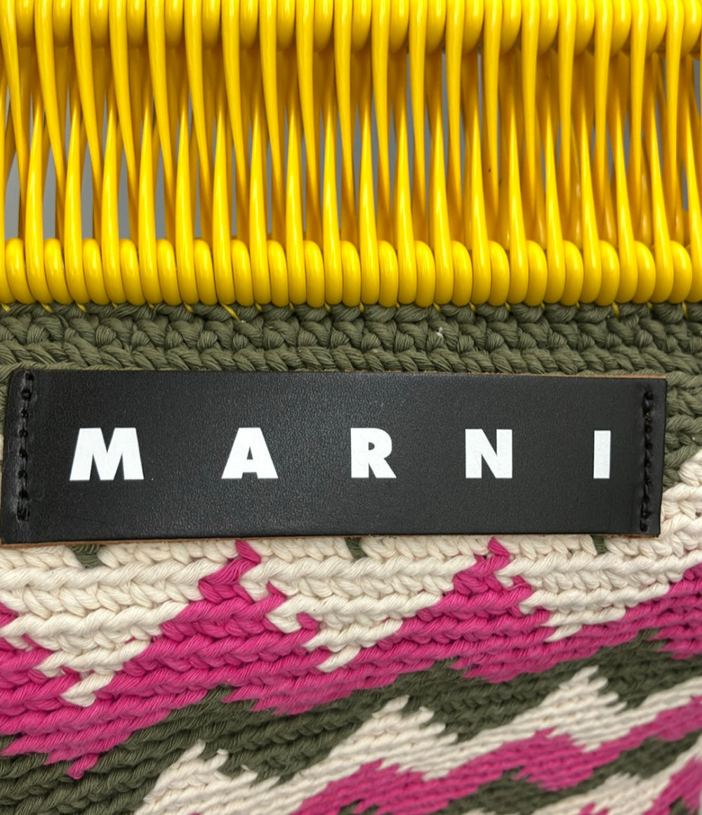 美品 MARNI ハンドバッグ クロシェフレームバッグ レディース マルニ