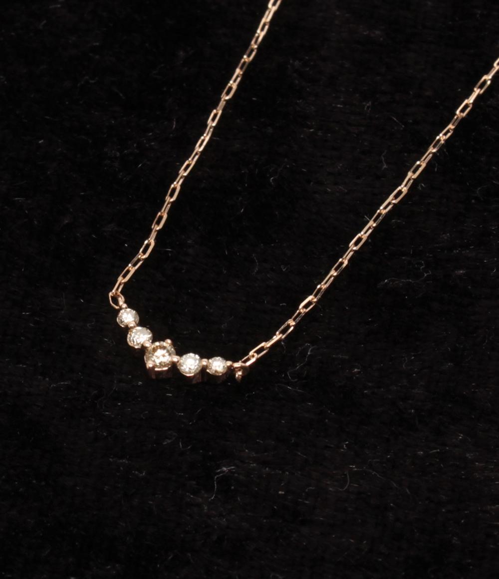 美品 ヨンドシー ネックレス K10 ダイヤ レディース 4℃