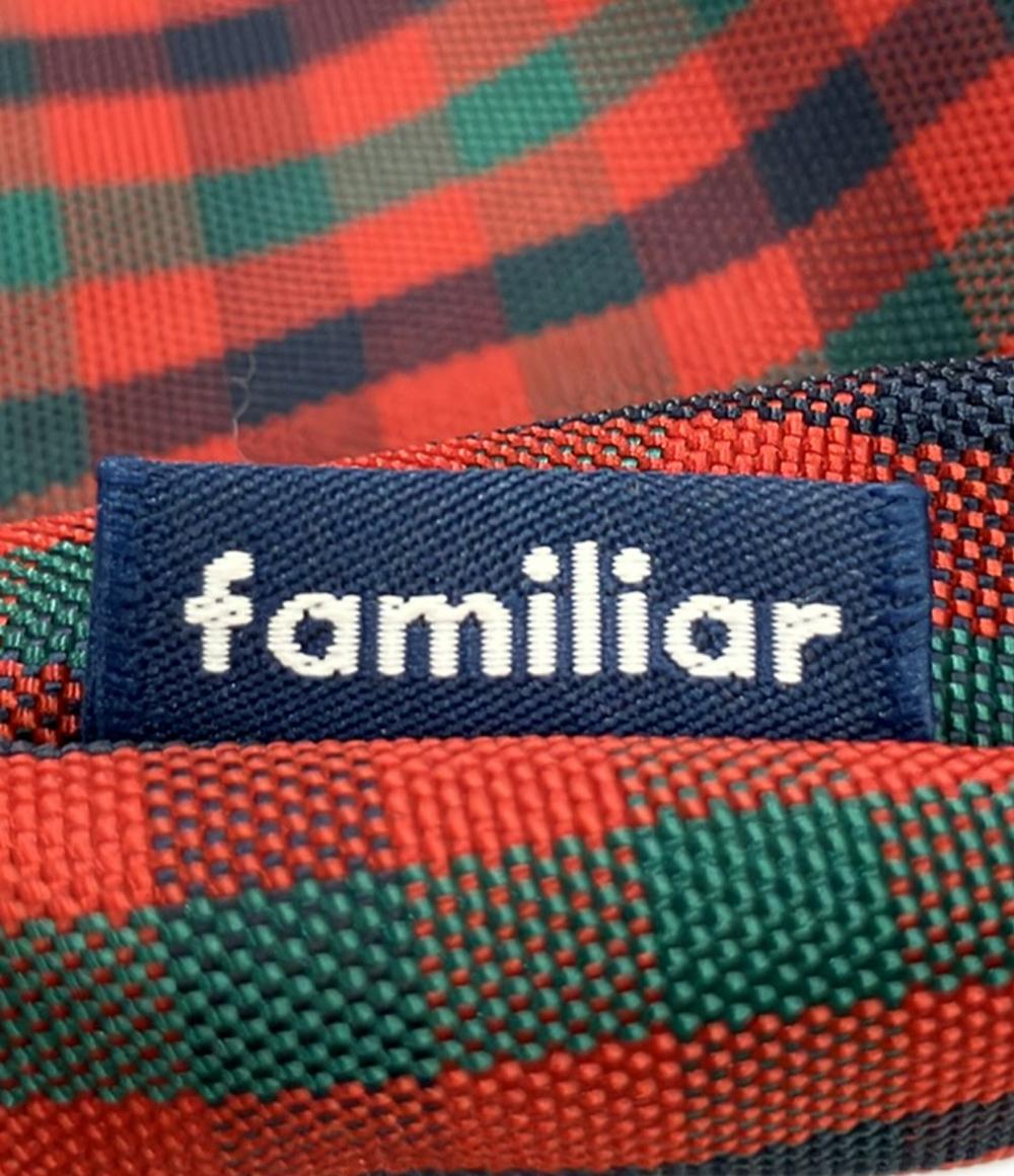 美品 Familiar ショルダーバッグ ポシェット 斜め掛け ナイロン レディース ファミリア