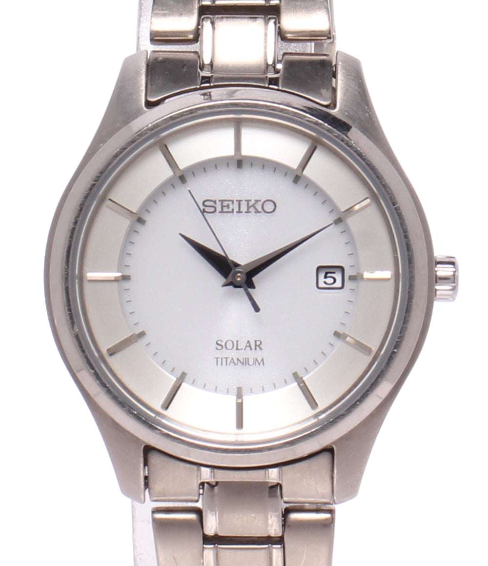 SEIKO 腕時計 ソーラー ホワイト V137-0CS0 レディース セイコー