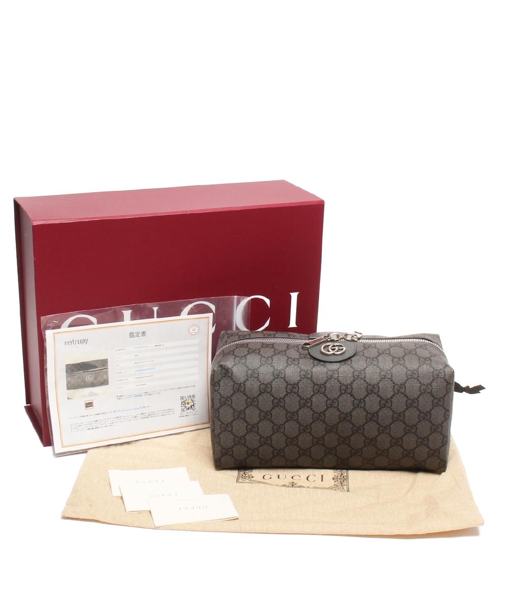 美品 グッチ ポーチ GGスプリーム 572767 520981 ユニセックス GUCCI