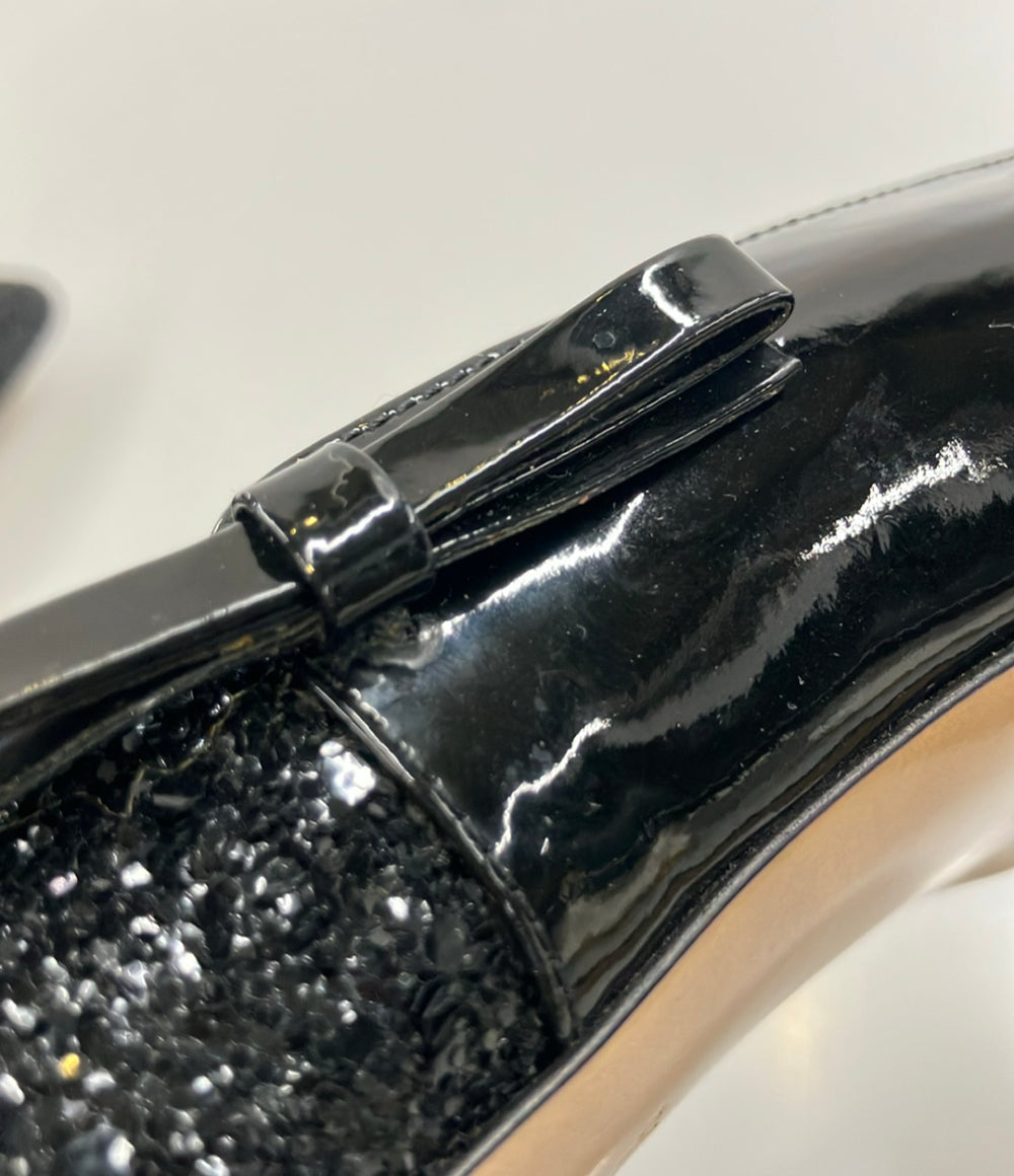 Miu Miu ポインテッドトゥパンプス グリッター パテントレザー レディース SIZE 37 1/2 (24.5cm) ミュウ ミュウ