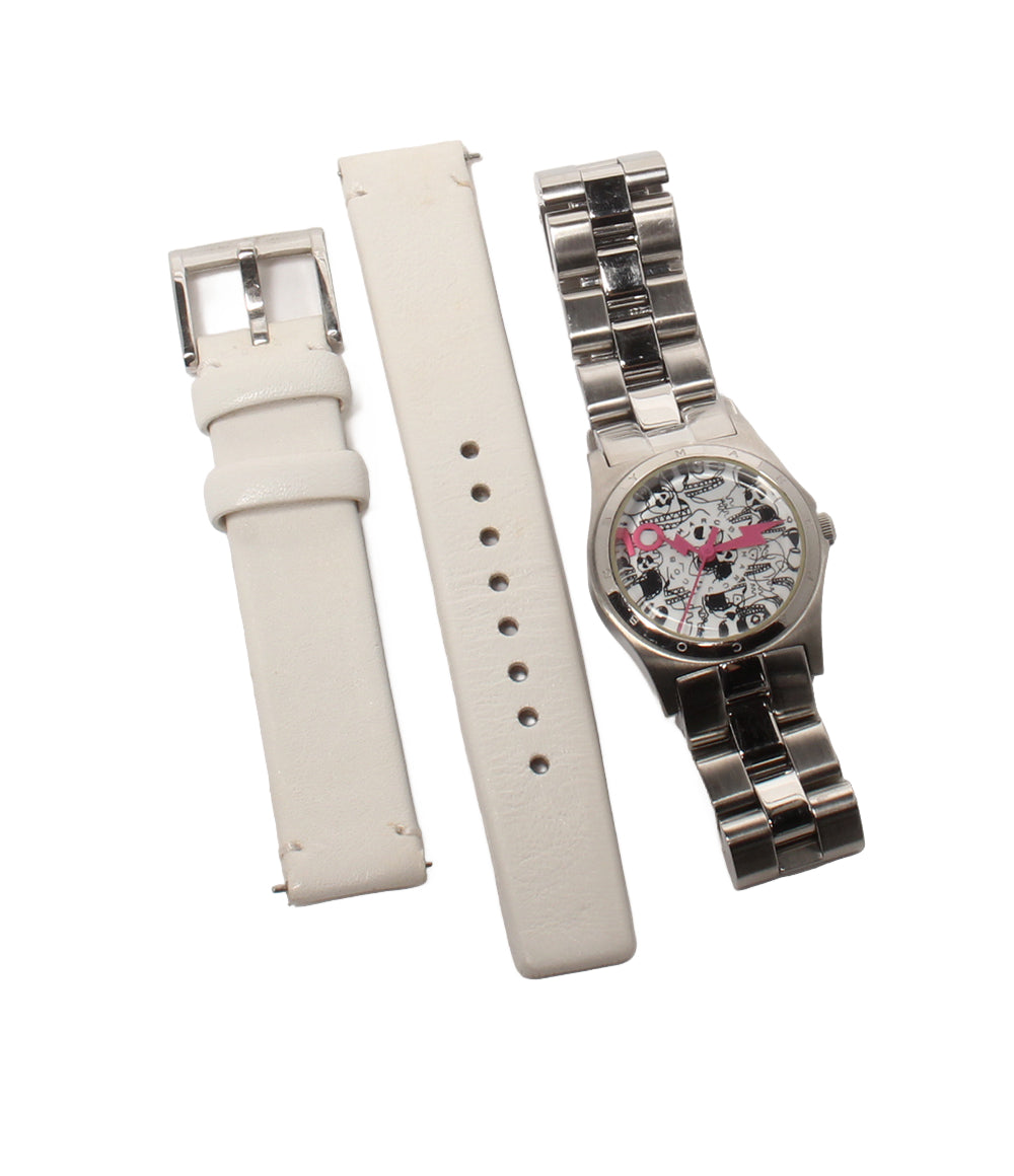 MARC BY MARC JACOBS 腕時計 10周年記念限定モデル スカル柄 クオーツ MBM9028 レディース マークバイマークジェイコブス