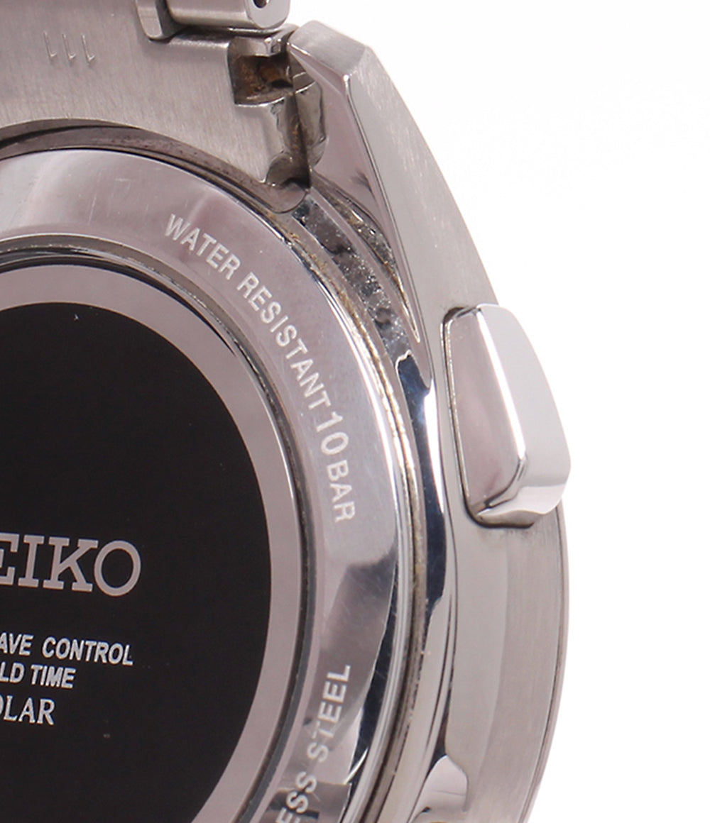 SEIKO 腕時計 フライトエキスパート ブライツ BRIGHTZ ソーラー電波 ブラック 8B92-0AB0 メンズ セイコー