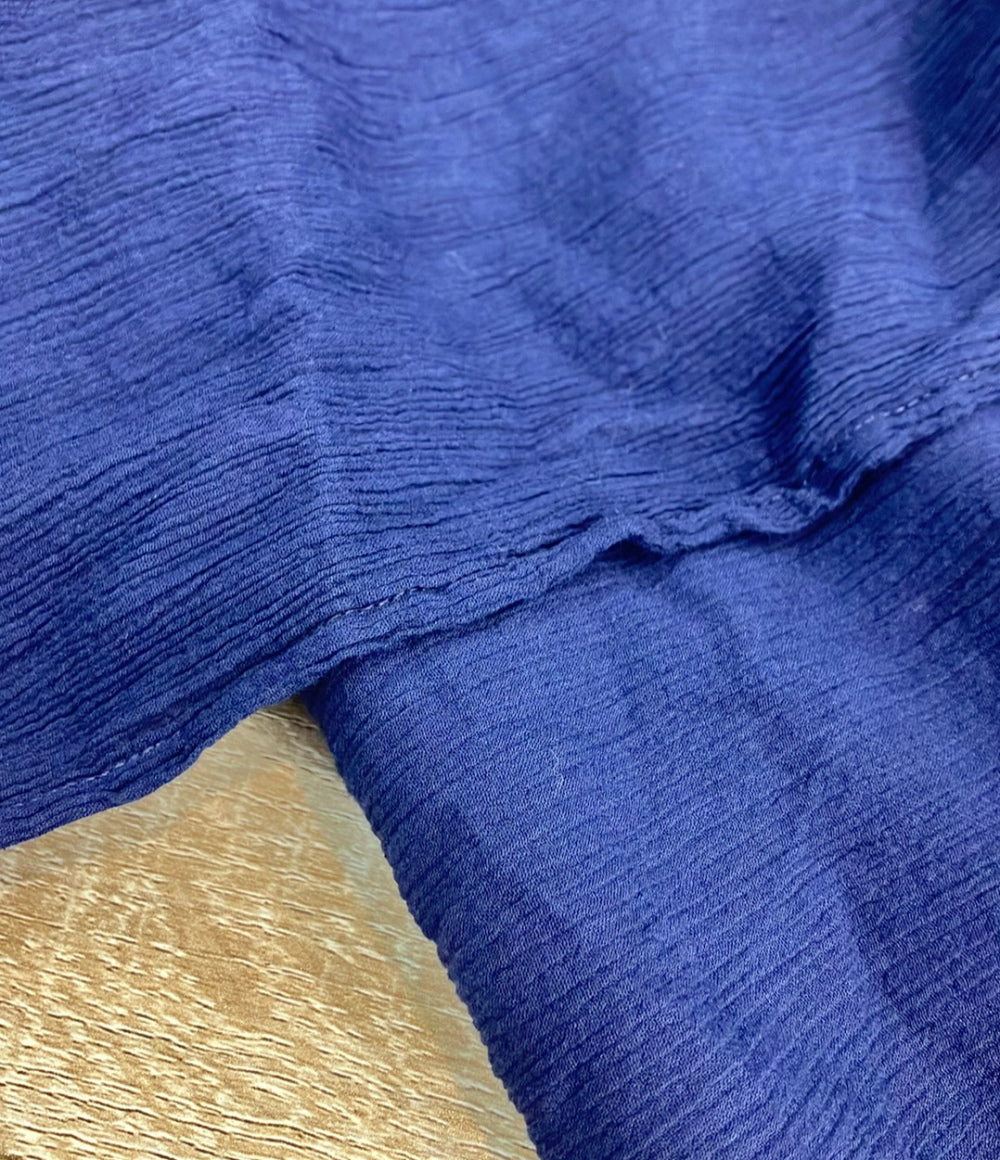 ISSEY MIYAKE 半袖ワンピース イレギュラー ヘム ネイビー モード IM02FH559 レディース SIZE 2 (M) イッセイミヤケ